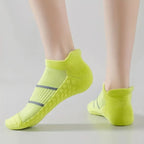 Polyester Elastane Striped Low Cut Sports Ankle Socks
