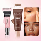 Liquid Face Primer and Glow Foundation Makeup Set