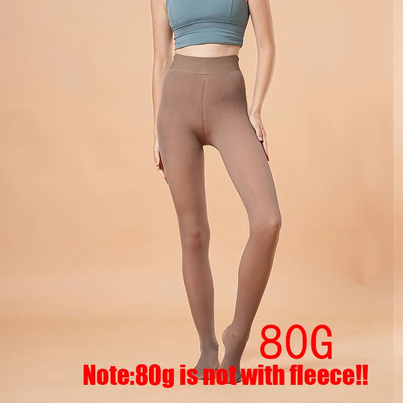 Fleece Lined Nylon Elastane Winter Tights