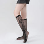 Nylon Mesh Fishnet Knee High Socks