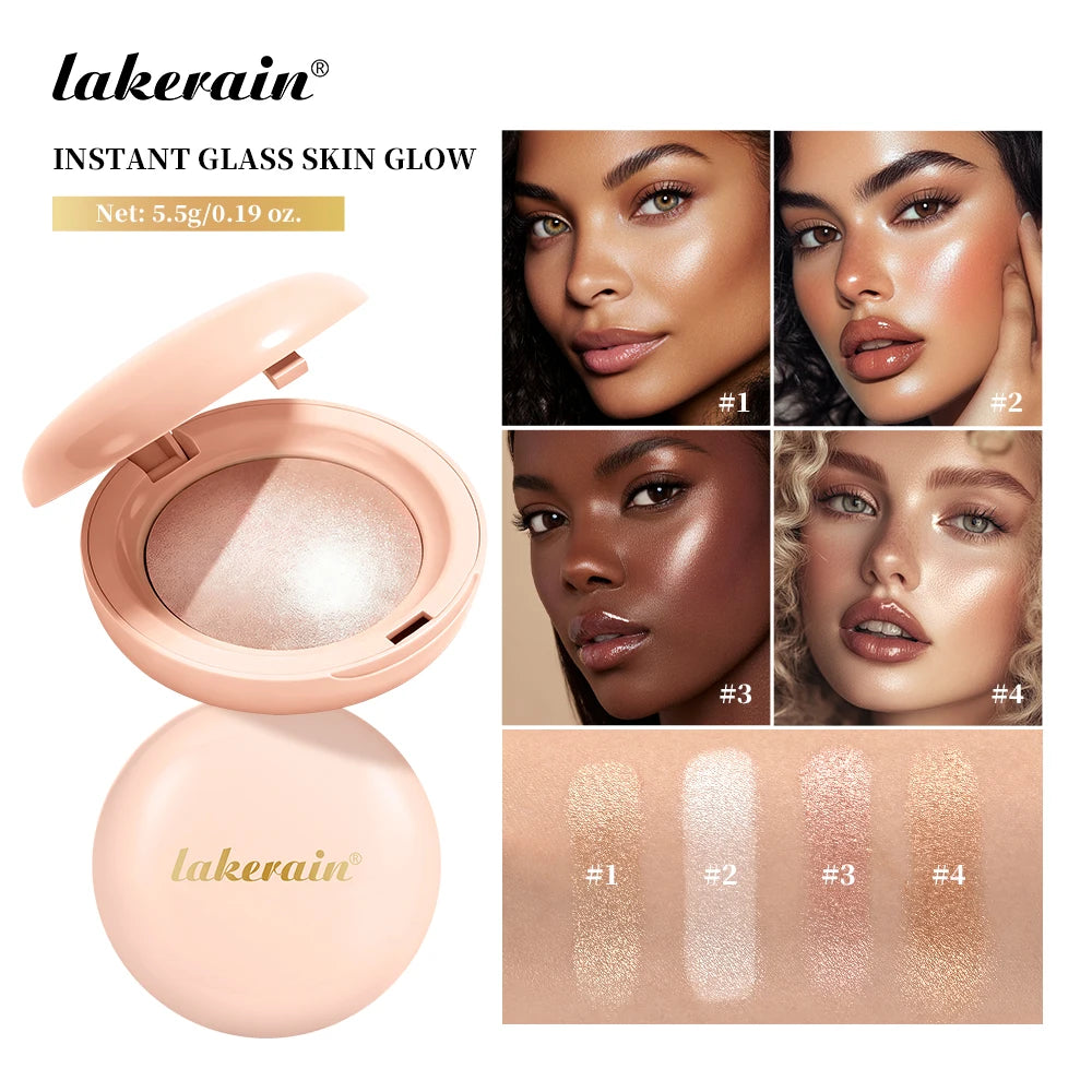 Shimmer Powder Highlighter Face Contouring Makeup - 1