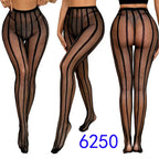 Floral Pattern Nylon Mesh Pantyhose One Size
