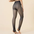 Fleece Lined Translucent Winter Thermal Tights