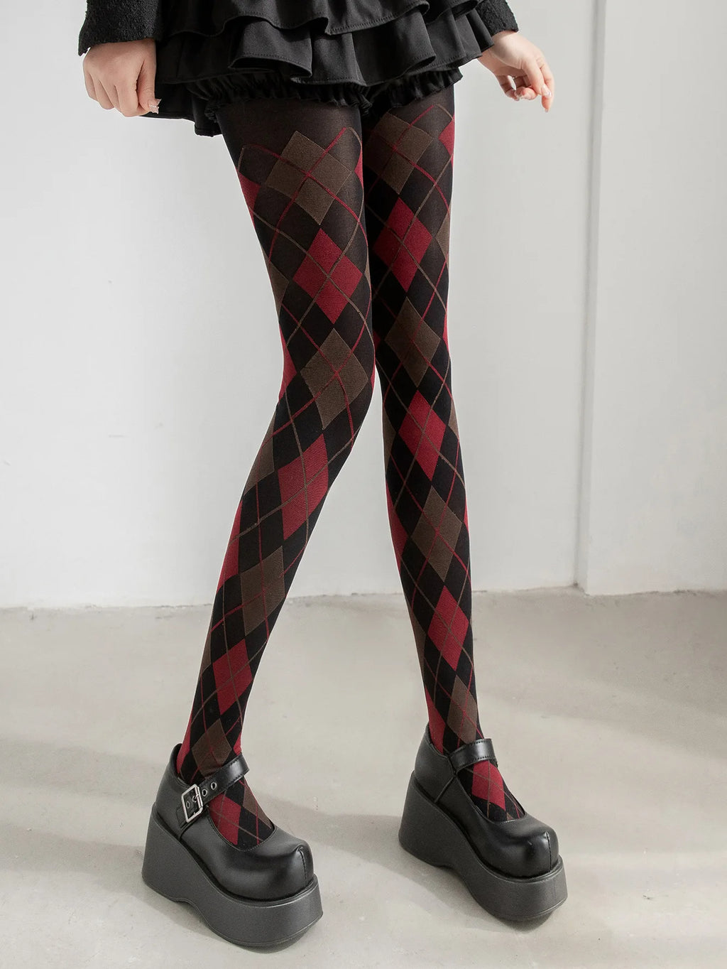 Geometric Pattern Nylon Pantyhose Tights