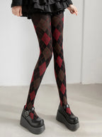 Geometric Pattern Nylon Pantyhose Tights