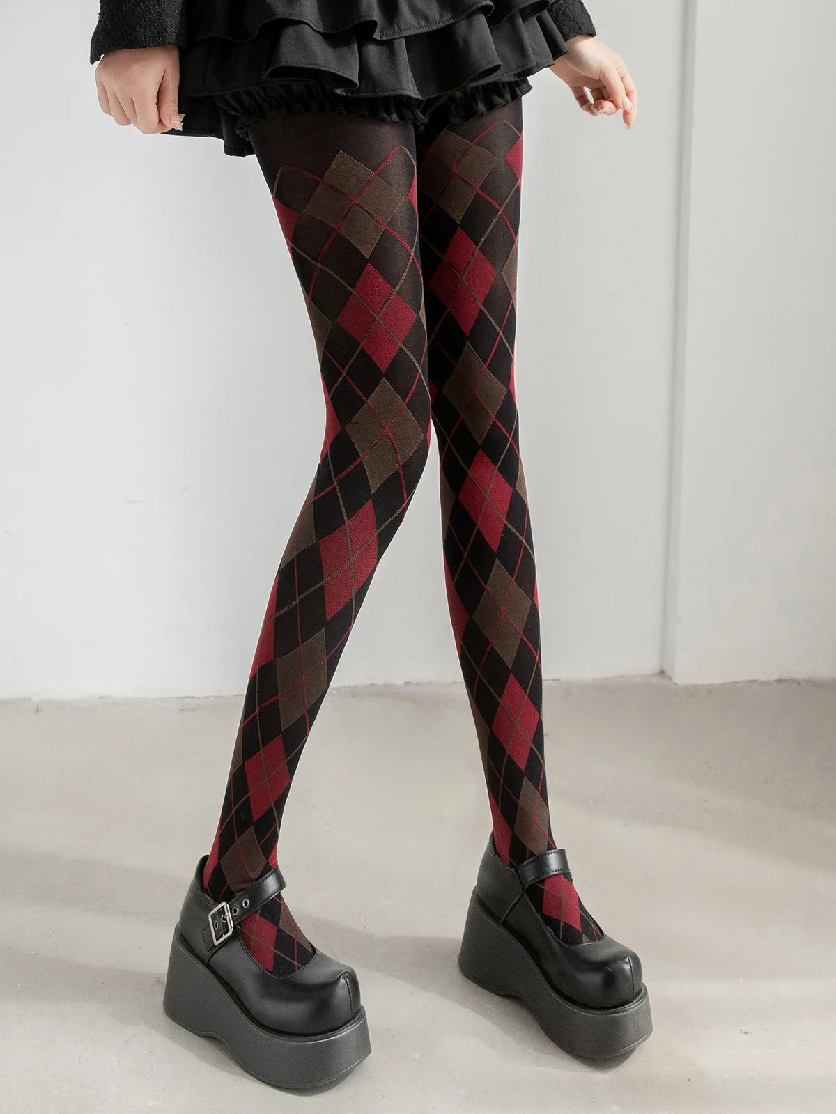 Geometric Pattern Nylon Pantyhose Tights