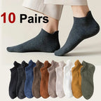 10 Pairs Mens Cotton Casual Ankle Socks