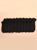 Polyester Elastane Low Cut Casual Socks 10 Pack