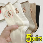 Polyester Cotton Casual Bear Socks