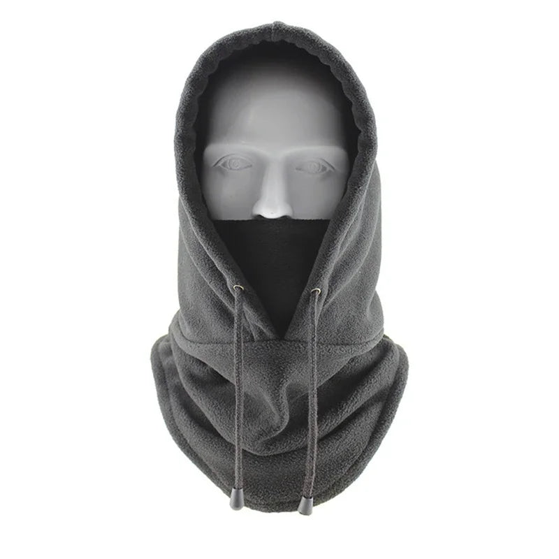 Cotton Polyester Fleece Thermal Hooded Neck Warmer Winter Hat