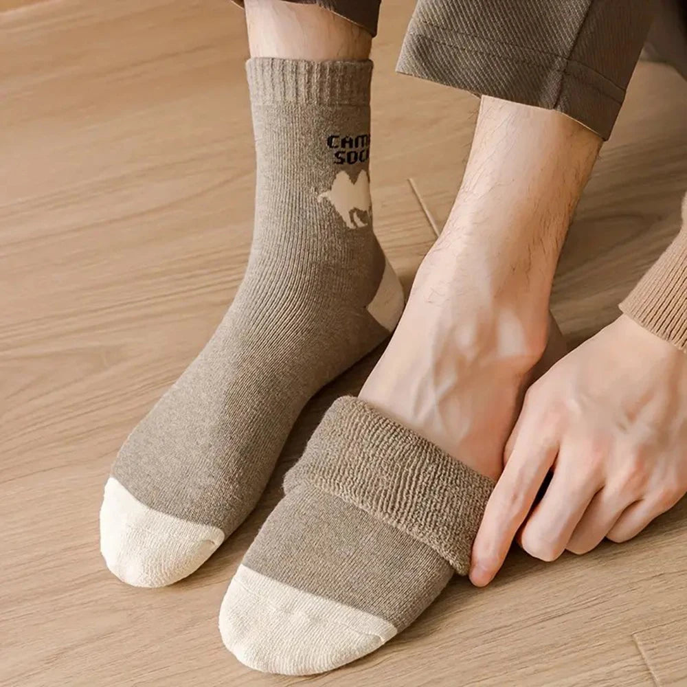 Polyester Blend Crew Socks Five Pair Set