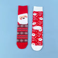 Cotton Blend Santa Claus Mid Calf Christmas Socks