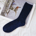 Cotton Blend Glitter Mid Tube Socks 3 Pairs