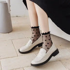 Polyester Mesh Heart Pattern Breathable Womens Socks