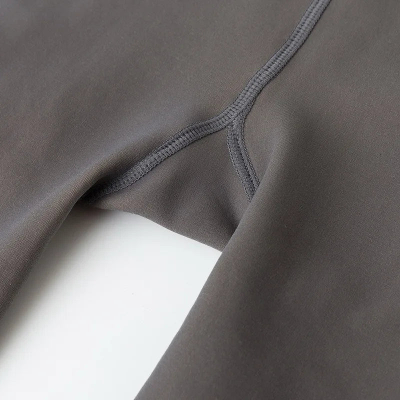 Fleece Lined Translucent Elastic Winter Thermal Leggings