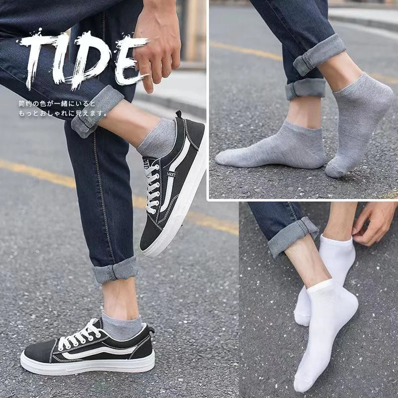 Polyester Nylon Ankle Socks Five Pack