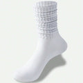 Polyester Elastane Knit Slouch Crew Socks