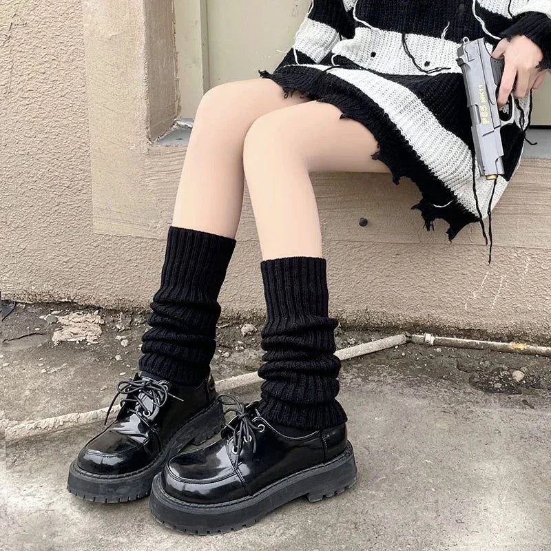 Acrylic Knitted Leg Warmers 40cm