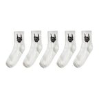 Polyester Elastane Skeleton Hand Print Crew Socks
