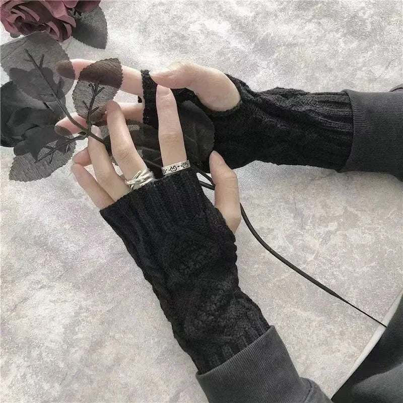 Acrylic Fingerless Wrist Gloves