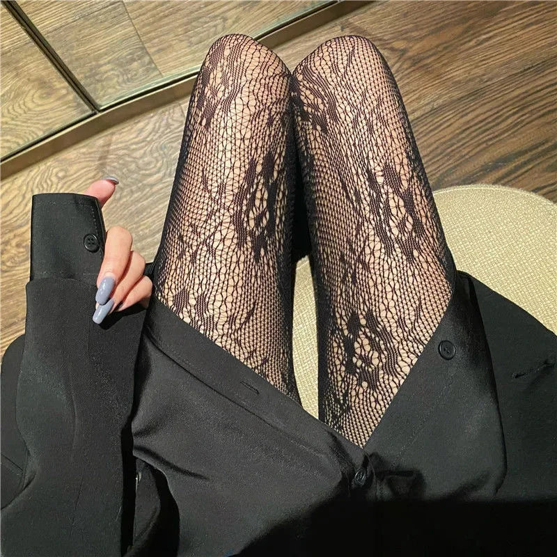 Floral Lace Mesh Women Tights