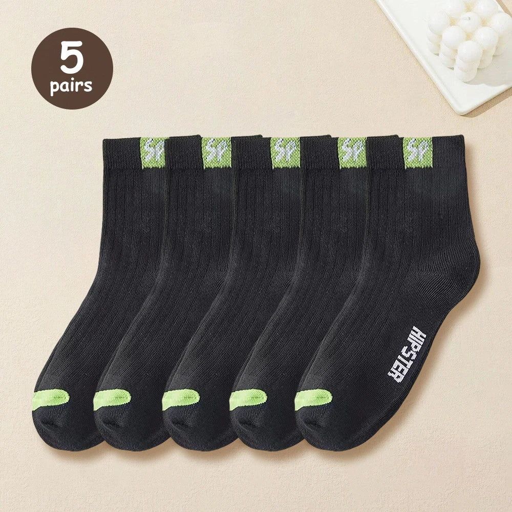 Mens Breathable Polyester Spandex Low Tube Casual Sports Socks
