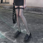 Nylon Fishnet Over Knee Stockings