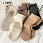 Thickened Thermal Women Socks Polyester Spandex Blend