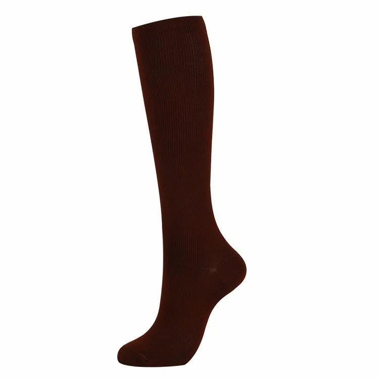 Nylon Spandex Elastic Compression Socks High Tube