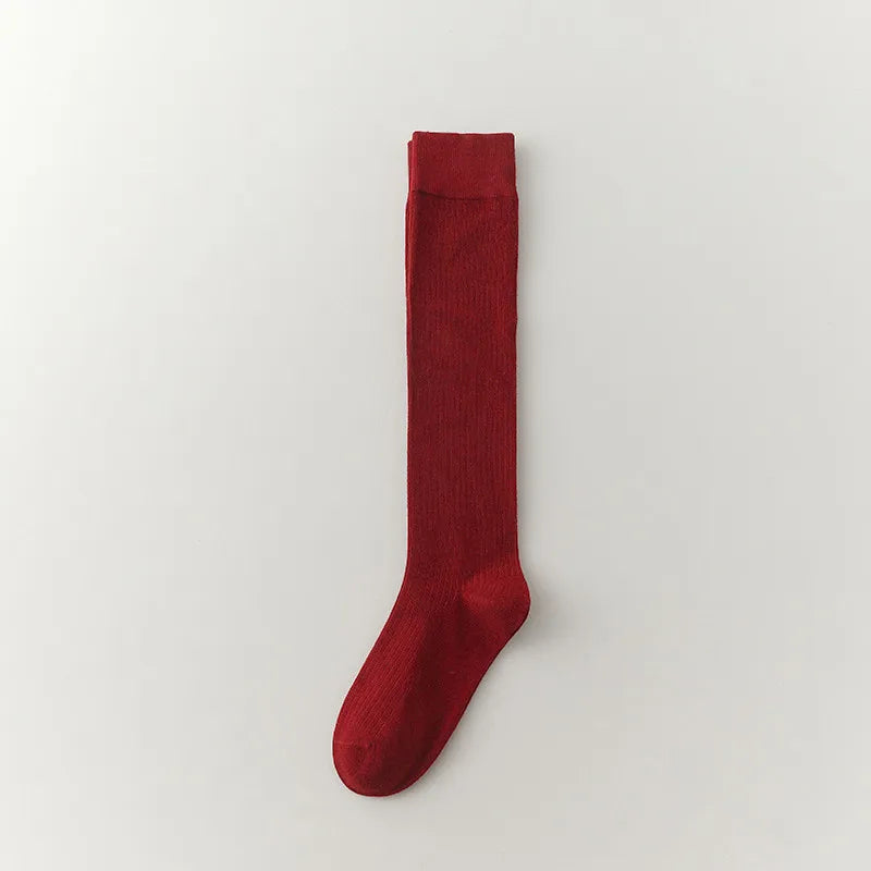 Wool Cotton Blend Knee High Casual Socks