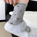 Polyester Spandex Bow Pattern Mid Tube Breathable Casual Socks