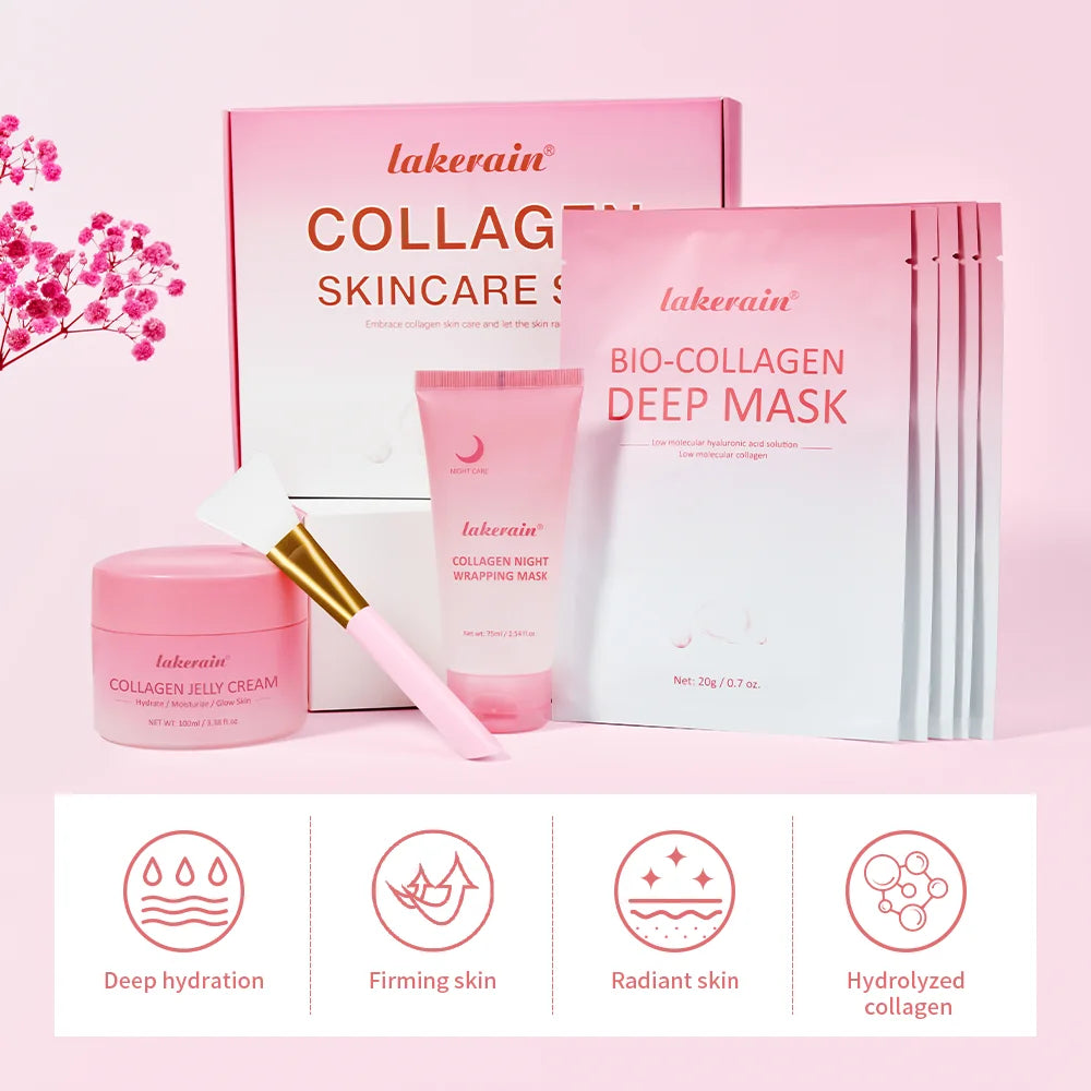 Collagen Skincare Set Deep Nourishment Face Cream and Mask - 3