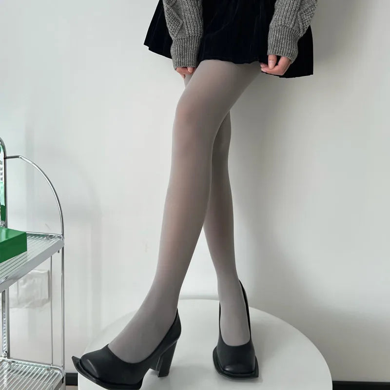 Elastane Nylon Opaque Footed Tights - 10