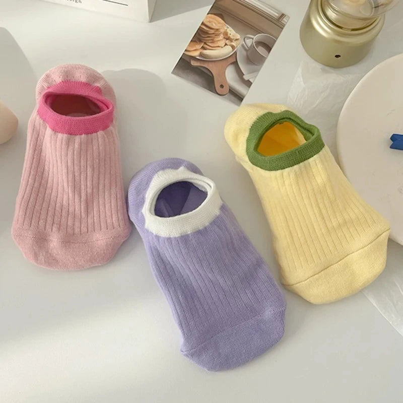 5 Pair Women Low Cut Nylon Ankle Socks - 7