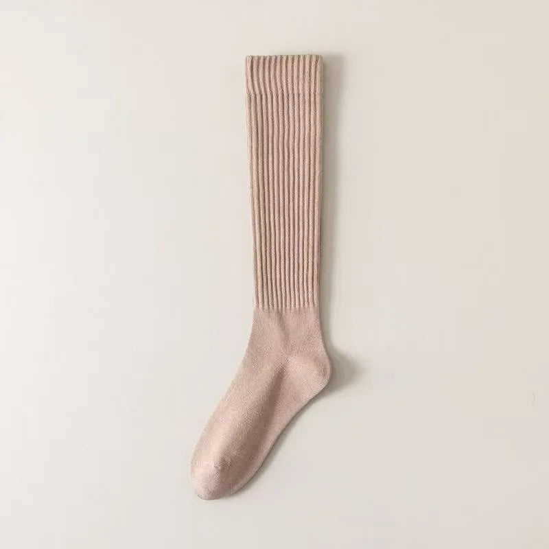 Polyester Elastane Blend Calf Socks for Women