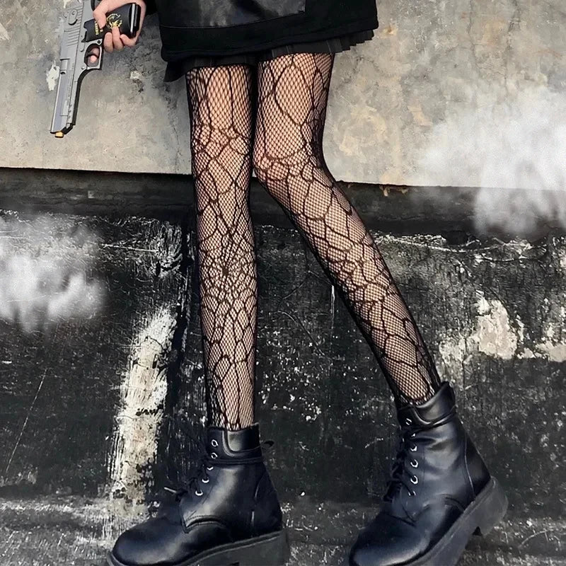 Floral Mesh Nylon Pantyhose Tights for Women - 15