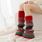 Polyester Bohemian Striped Leg Warmers