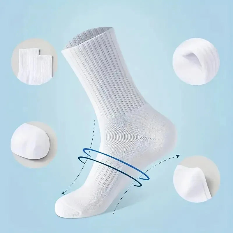 Polyester Elastane Blend Mens Crew Socks Multi Pack