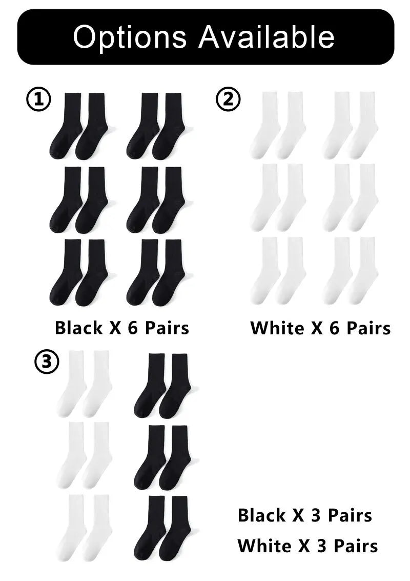 Polyester Elastane Crew Socks For Men - 12