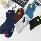 Polyester Blend Crew Socks Breathable Daily Wear