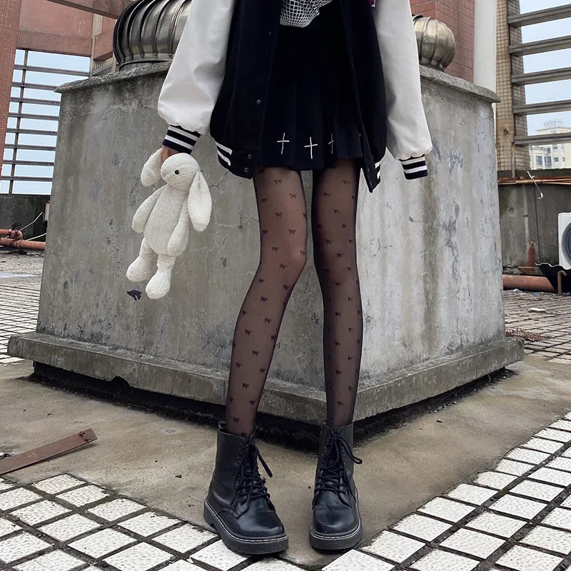 Nylon Patterned Tights for Women