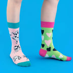 Cotton Blend Cartoon Cow Mid Calf Unisex Socks
