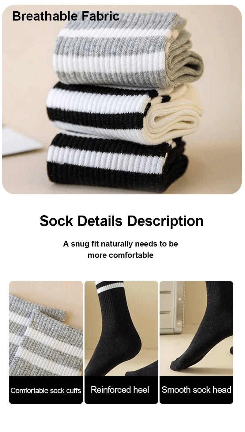 Polyester Elastane Mid Tube Casual Socks