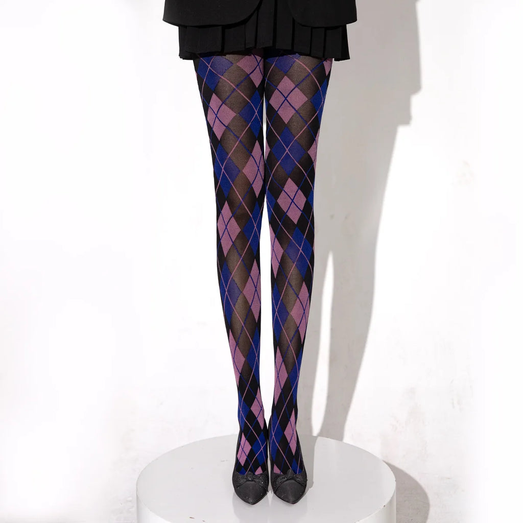 Geometric Pattern Nylon Pantyhose Tights