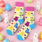 Cotton Blend Bear Print Casual Mid Tube Socks