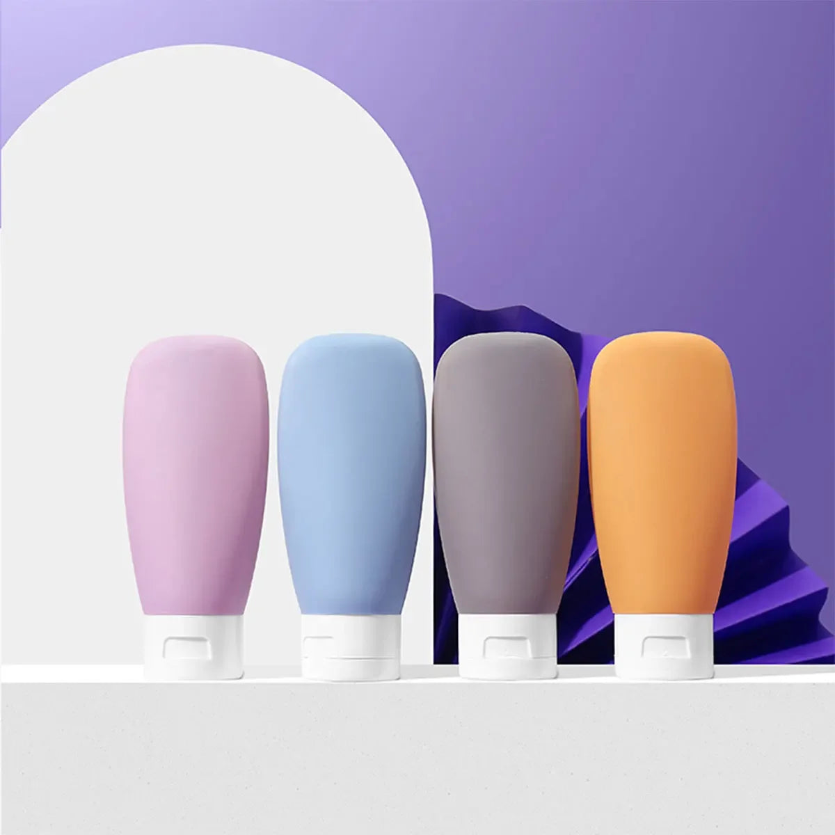 4 Piece PE Material Travel Toiletry Bottle Set - 10