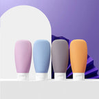 4 Piece PE Material Travel Toiletry Bottle Set