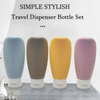 4 Piece PE Material Travel Toiletry Bottle Set