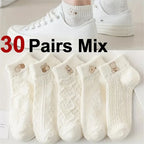 Polyester Elastane Cartoon Print Low Tube Casual Ankle Socks