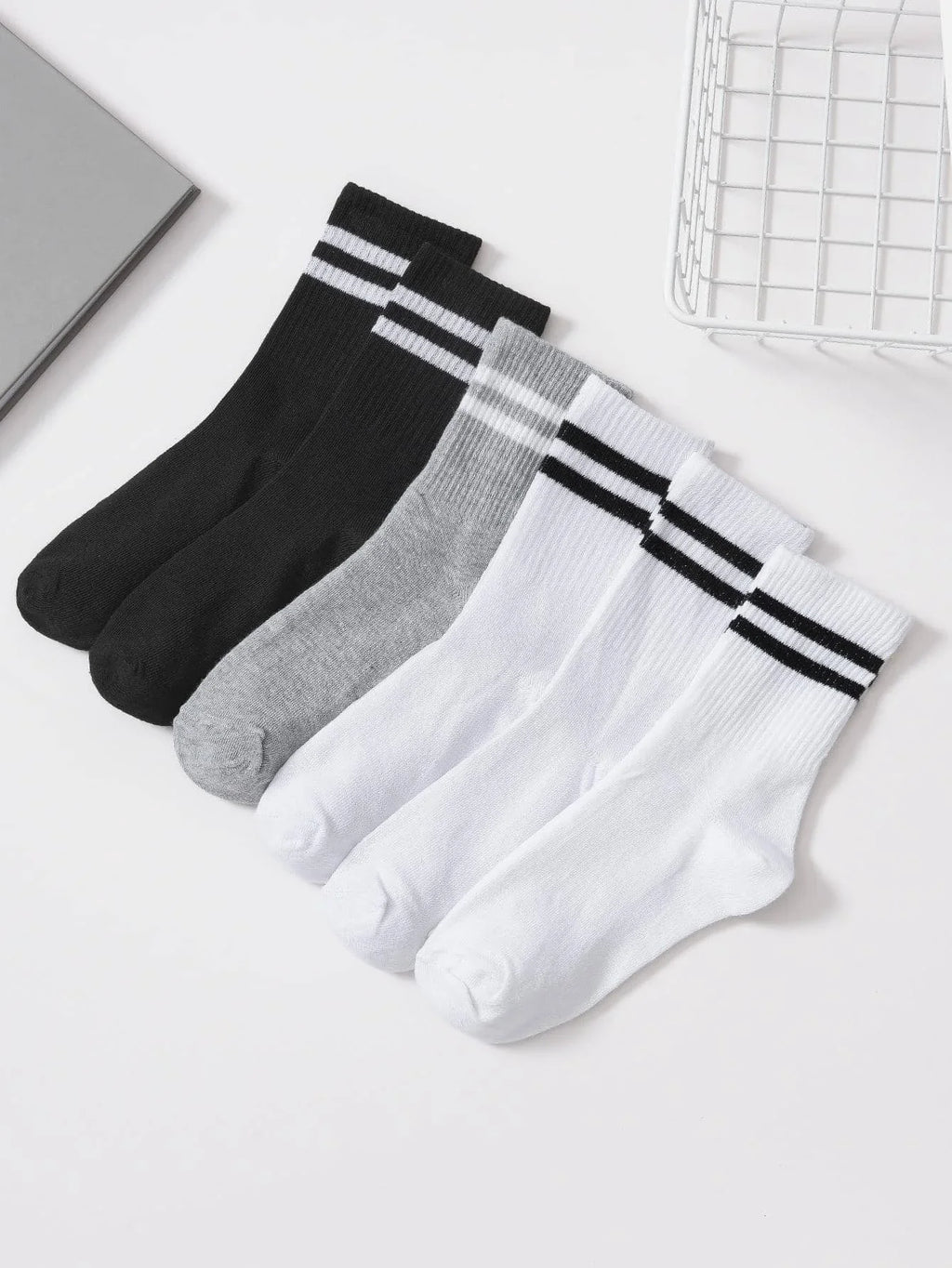 Polyester Spandex Blend Casual Dress Socks